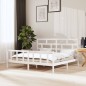 vidaXL Estructura de cama madera maciza de pino blanco 200x200 cm vidaXL Estructura de cama madera maciza de pino blanco 200x200 cm
