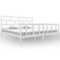 vidaXL Estructura de cama madera maciza de pino blanco 200x200 cm vidaXL Estructura de cama madera maciza de pino blanco 200x200 cm