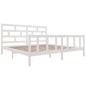 vidaXL Estructura de cama madera maciza de pino blanco 200x200 cm vidaXL Estructura de cama madera maciza de pino blanco 200x200 cm