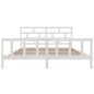 vidaXL Estructura de cama madera maciza de pino blanco 200x200 cm vidaXL Estructura de cama madera maciza de pino blanco 200x200 cm