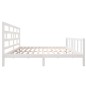 vidaXL Estructura de cama madera maciza de pino blanco 200x200 cm vidaXL Estructura de cama madera maciza de pino blanco 200x200 cm