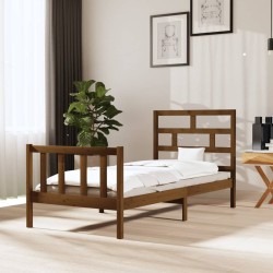 vidaXL Estructura de cama madera maciza de pino marrón miel 100x200 cm