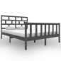 vidaXL Estructura de cama de madera maciza de pino gris 160x200 cm