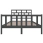 vidaXL Estructura de cama de madera maciza de pino gris 160x200 cm