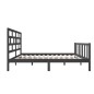 vidaXL Estructura de cama de madera maciza de pino gris 160x200 cm
