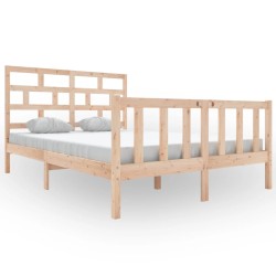 vidaXL Estructura de cama de madera maciza de pino 140x200 cm
