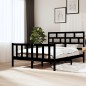 vidaXL Estructura de cama de madera maciza de pino negro 160x200 cm vidaXL Estructura de cama de madera maciza de pino negro 160x200 cm