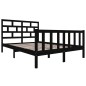 vidaXL Estructura de cama de madera maciza de pino negro 160x200 cm vidaXL Estructura de cama de madera maciza de pino negro 160x200 cm