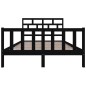 vidaXL Estructura de cama de madera maciza de pino negro 160x200 cm vidaXL Estructura de cama de madera maciza de pino negro 160x200 cm
