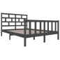 vidaXL Estructura de cama madera maciza de pino gris 150x200 cm vidaXL Estructura de cama madera maciza de pino gris 150x200 cm