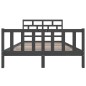 vidaXL Estructura de cama madera maciza de pino gris 150x200 cm vidaXL Estructura de cama madera maciza de pino gris 150x200 cm