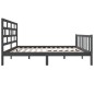vidaXL Estructura de cama madera maciza de pino gris 150x200 cm vidaXL Estructura de cama madera maciza de pino gris 150x200 cm