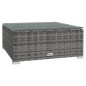 vidaXL Set de sofás de jardín 5 piezas y cojines ratán sintético gris vidaXL Set de sofás de jardín 5 piezas y cojines ratán sintético gris