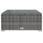 vidaXL Set de sofás de jardín 5 piezas y cojines ratán sintético gris vidaXL Set de sofás de jardín 5 piezas y cojines ratán sintético gris