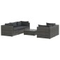 vidaXL Set de sofás de jardín 6 piezas y cojines ratán sintético gris vidaXL Set de sofás de jardín 6 piezas y cojines ratán sintético gris