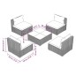 vidaXL Set muebles de jardín 5 piezas y cojines ratán sintético marrón vidaXL Set muebles de jardín 5 piezas y cojines ratán sintético marrón