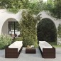 vidaXL Set muebles de jardín 9 piezas y cojines ratán sintético marrón vidaXL Set muebles de jardín 9 piezas y cojines ratán sintético marrón