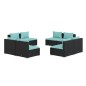 vidaXL Set de sofás de jardín 8 piezas y cojines ratán sintético negro vidaXL Set de sofás de jardín 8 piezas y cojines ratán sintético negro