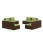 vidaXL Set muebles de jardín 8 piezas y cojines ratán sintético marrón vidaXL Set muebles de jardín 8 piezas y cojines ratán sintético marrón