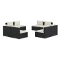 vidaXL Set de sofás de jardín 8 piezas y cojines ratán sintético negro vidaXL Set de sofás de jardín 8 piezas y cojines ratán sintético negro