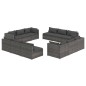 vidaXL Set de muebles de jardín 12 pzas cojines ratán sintético gris vidaXL Set de muebles de jardín 12 pzas cojines ratán sintético gris