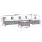 vidaXL Set de muebles de jardín 6 pzas y cojines ratán sintético negro vidaXL Set de muebles de jardín 6 pzas y cojines ratán sintético negro