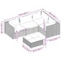 vidaXL Set de sofás de jardín 5 piezas y cojines ratán sintético gris vidaXL Set de sofás de jardín 5 piezas y cojines ratán sintético gris