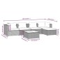 vidaXL Set muebles de jardín 6 piezas y cojines ratán sintético marrón vidaXL Set muebles de jardín 6 piezas y cojines ratán sintético marrón