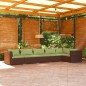 vidaXL Set muebles de jardín 6 piezas y cojines ratán sintético marrón vidaXL Set muebles de jardín 6 piezas y cojines ratán sintético marrón