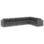 vidaXL Set de muebles de jardín 7 pzas y cojines ratán sintético gris vidaXL Set de muebles de jardín 7 pzas y cojines ratán sintético gris