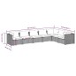 vidaXL Set de muebles de jardín 7 pzas y cojines ratán sintético gris vidaXL Set de muebles de jardín 7 pzas y cojines ratán sintético gris