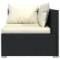 vidaXL Set de muebles de jardín 6 pzas y cojines ratán sintético negro
