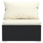 vidaXL Set de muebles de jardín 6 pzas y cojines ratán sintético negro