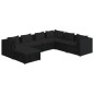 vidaXL Set de muebles de jardín 7 pzas y cojines ratán sintético negro vidaXL Set de muebles de jardín 7 pzas y cojines ratán sintético negro