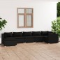 vidaXL Set de muebles de jardín 7 pzas y cojines ratán sintético negro vidaXL Set de muebles de jardín 7 pzas y cojines ratán sintético negro