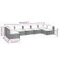 vidaXL Set de muebles de jardín 7 pzas y cojines ratán sintético negro vidaXL Set de muebles de jardín 7 pzas y cojines ratán sintético negro