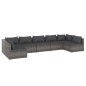 vidaXL Set de muebles de jardín 7 pzas y cojines ratán sintético gris vidaXL Set de muebles de jardín 7 pzas y cojines ratán sintético gris