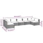 vidaXL Set de muebles de jardín 7 pzas y cojines ratán sintético gris vidaXL Set de muebles de jardín 7 pzas y cojines ratán sintético gris