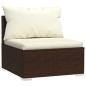 vidaXL Set muebles de jardín 8 piezas y cojines ratán sintético marrón vidaXL Set muebles de jardín 8 piezas y cojines ratán sintético marrón