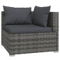 vidaXL Set de muebles de jardín 7 pzas y cojines ratán sintético gris vidaXL Set de muebles de jardín 7 pzas y cojines ratán sintético gris