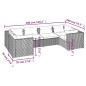 vidaXL Set de sofás de jardín 6 piezas y cojines ratán sintético gris vidaXL Set de sofás de jardín 6 piezas y cojines ratán sintético gris