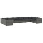 vidaXL Set de muebles de jardín 10 pzas y cojines ratán sintético gris vidaXL Set de muebles de jardín 10 pzas y cojines ratán sintético gris