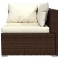 vidaXL Set muebles de jardín 11 pzas y cojines ratán sintético marrón vidaXL Set muebles de jardín 11 pzas y cojines ratán sintético marrón