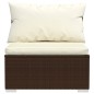 vidaXL Set muebles de jardín 11 pzas y cojines ratán sintético marrón vidaXL Set muebles de jardín 11 pzas y cojines ratán sintético marrón
