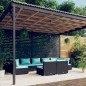 vidaXL Set de muebles de jardín 9 pzas y cojines ratán sintético negro vidaXL Set de muebles de jardín 9 pzas y cojines ratán sintético negro