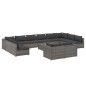 vidaXL Set de muebles de jardín 13 pzas y cojines ratán sintético gris vidaXL Set de muebles de jardín 13 pzas y cojines ratán sintético gris