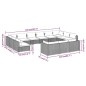 vidaXL Set de muebles de jardín 13 pzas cojines ratán sintético negro