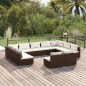 vidaXL Set de muebles de jardín 11 pzas cojines ratán sintético marrón vidaXL Set de muebles de jardín 11 pzas cojines ratán sintético marrón