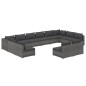 vidaXL Set de muebles de jardín 12 pzas cojines ratán sintético gris vidaXL Set de muebles de jardín 12 pzas cojines ratán sintético gris