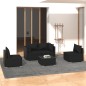 vidaXL Set de muebles de jardín 5 pzas y cojines ratán sintético negro